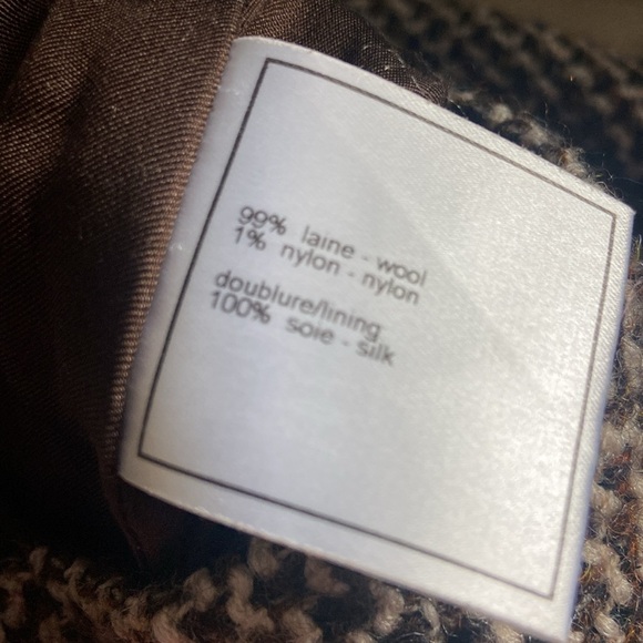 Chanel Karl Lagerfeld Wool Pencil Midi Skirt Tweed Sz 40 Silk Lined Logo Buttons - Picture 7 of 7